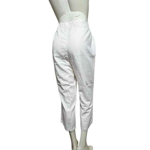 SAG Harbor White Linen Blend Drawstring Pants Size 14 – Casual Comfort - Picture 13 of 16